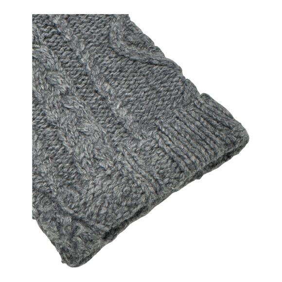 Eddie Bauer Wool Blend Turtleneck Women's Gray XXL Cable Knit Fisherman Sweater - Picture 4 of 7